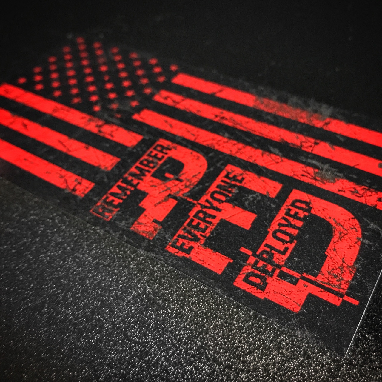 Remember Everyone Deployed Flag - Sticker