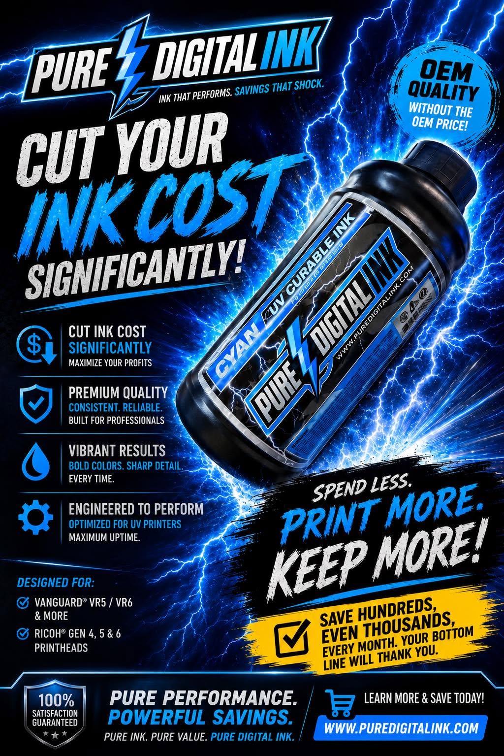 Pure Digital Ink Cyan 1 Liter product image 4