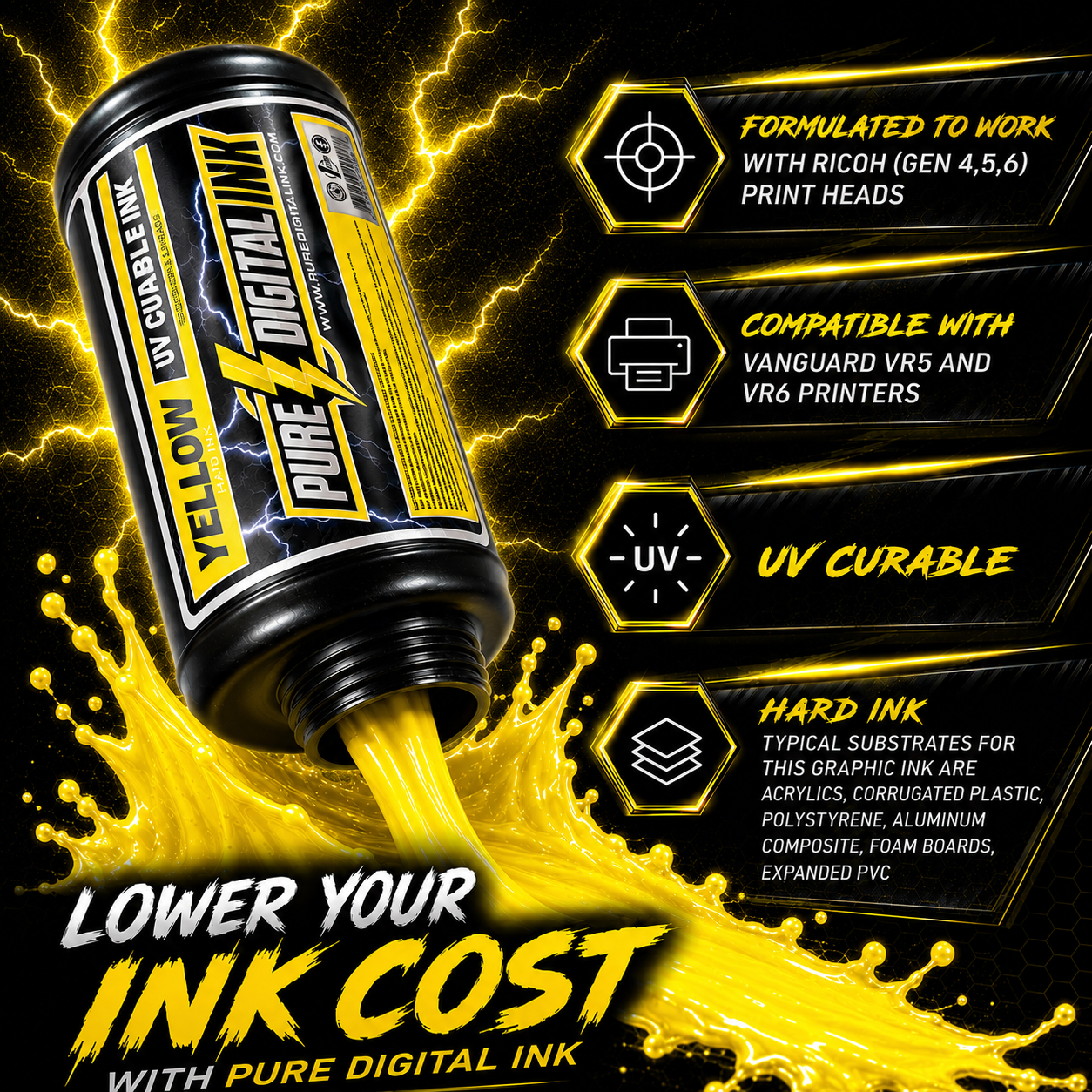 Pure Digital Ink Yellow 1 Liter product image 6