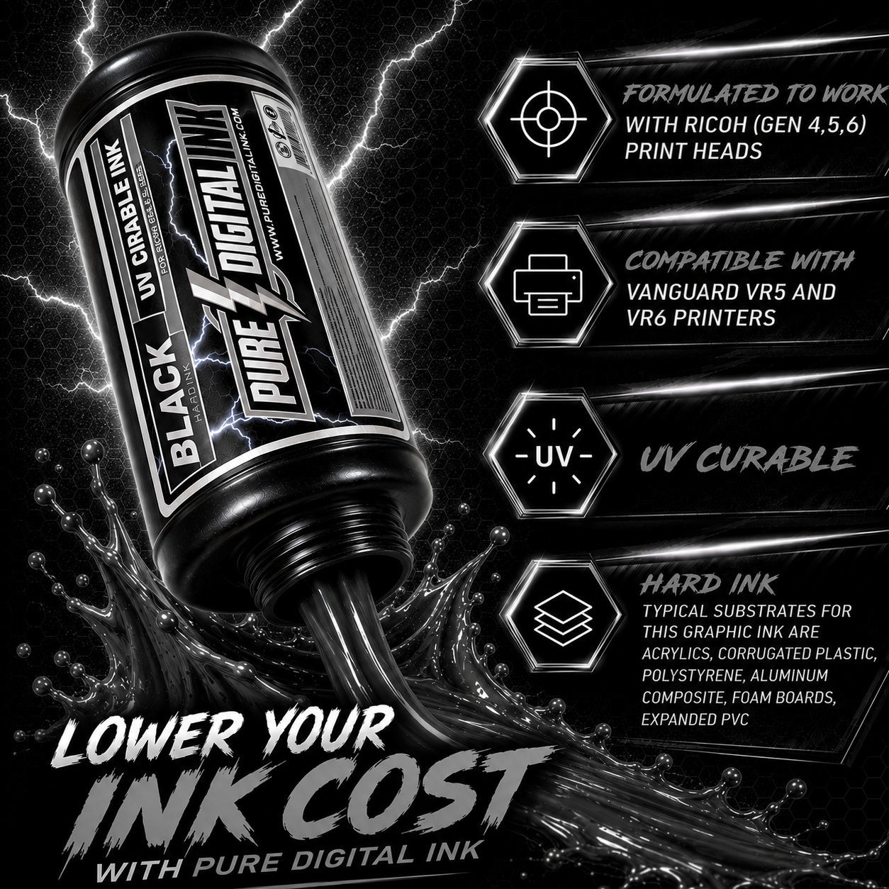 Pure Digital Ink Black 1 Liter product image 6